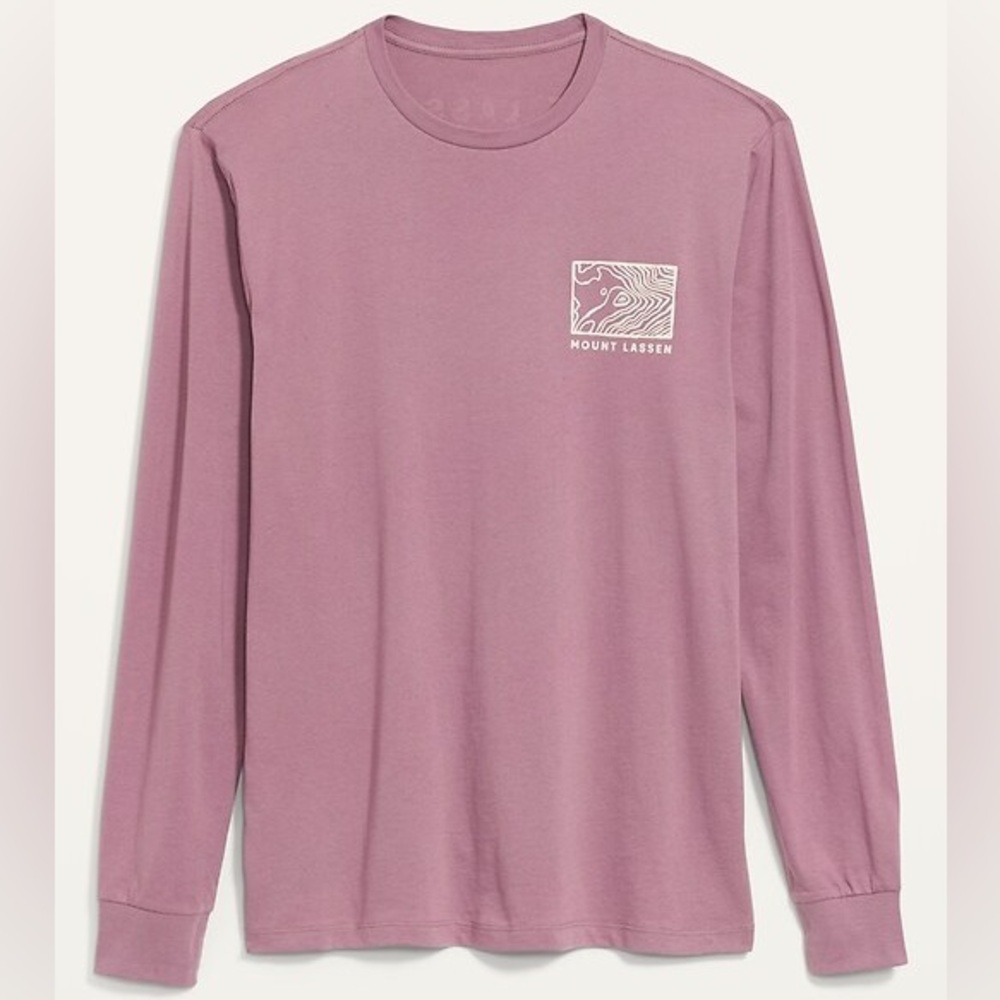 Old Navy - Men's Long Sleeve Shirt Mount Lassen California Size M Color Purple